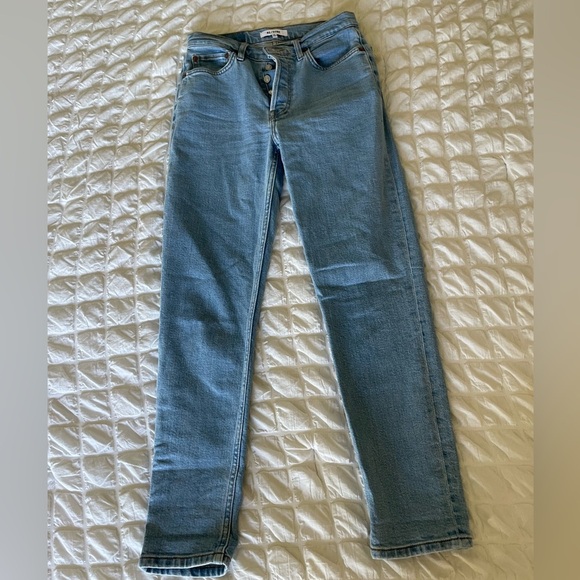 Re/Done 90’s High Rise Ankle Crop Denim - Picture 2 of 10